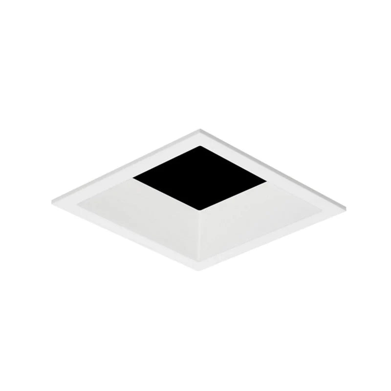 Visual Comfort Architectural E2SFB-LB 2" Square Beveled Flanged LED Trim, Lensed, Black Finish