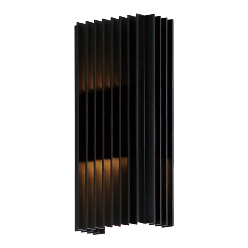 ET2 Contemporary Lighting E30114-BK 12" Rampart Medium LED Outdoor Wall Sconce Light - Finish: Black