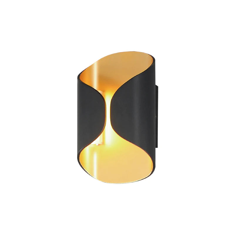 ET2 Contemporary Lighting E30151-BKGLD 10" Folio LED Outdoor Wall Mount Light - Finish: Black And Gold