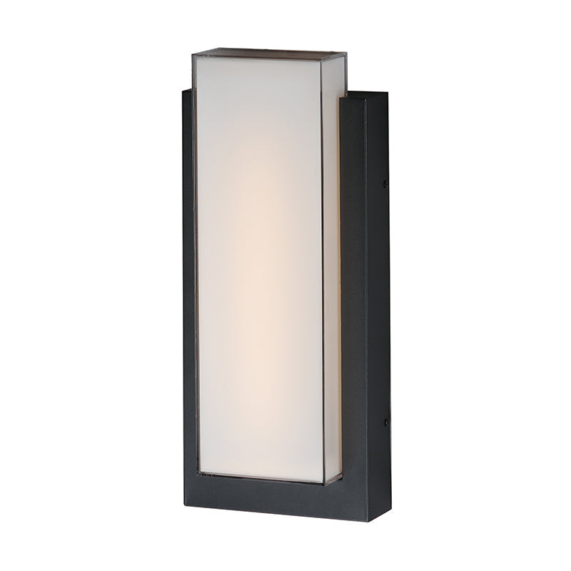 ET2 Contemporary Lighting E30184-01BK Tower 18" 1-Light Medium LED Outdoor Wall Sconce Light  - Color Temperature: 3000K - Finish: Black
