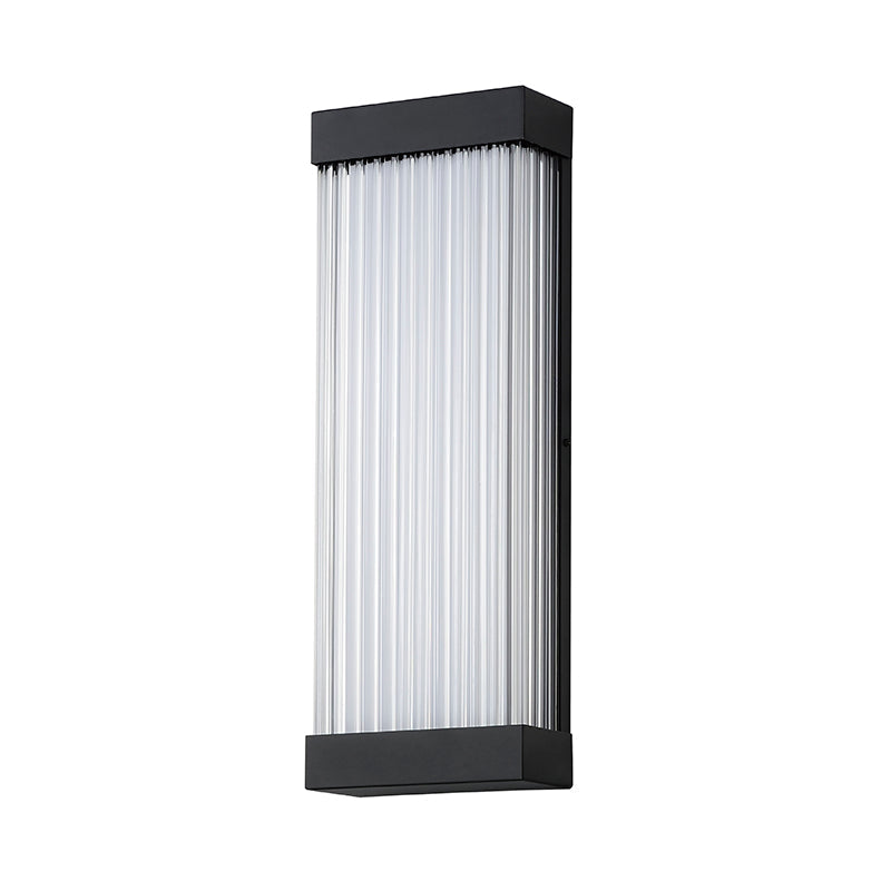 ET2 Contemporary Lighting E30234-122BK Acropolis 22" 1-Light LED Outdoor Wall Sconce Light  - Color Temperature: 3000K - Finish: Black