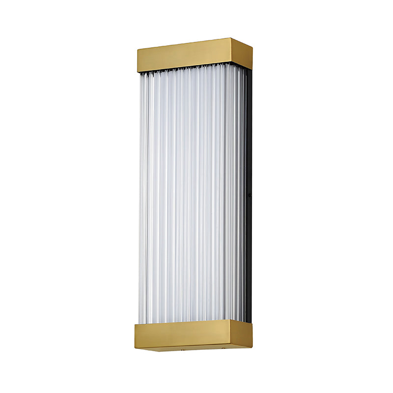 ET2 Contemporary Lighting E30234-122NAB Acropolis 22" 1-Light LED Outdoor Wall Sconce Light  - Color Temperature: 3000K - Finish: Natural Brass
