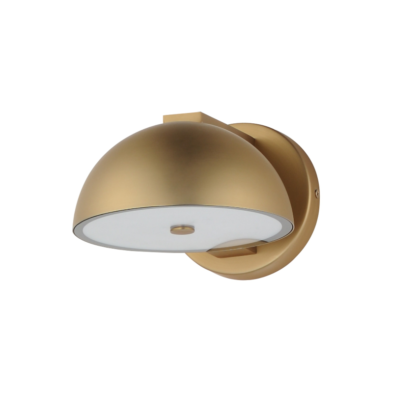ET2 Contemporary Lighting E30245-GLD Cauldron 7" LED Outdoor Wall Sconce Light  - Color Temperature: 3000K - Finish: Gold