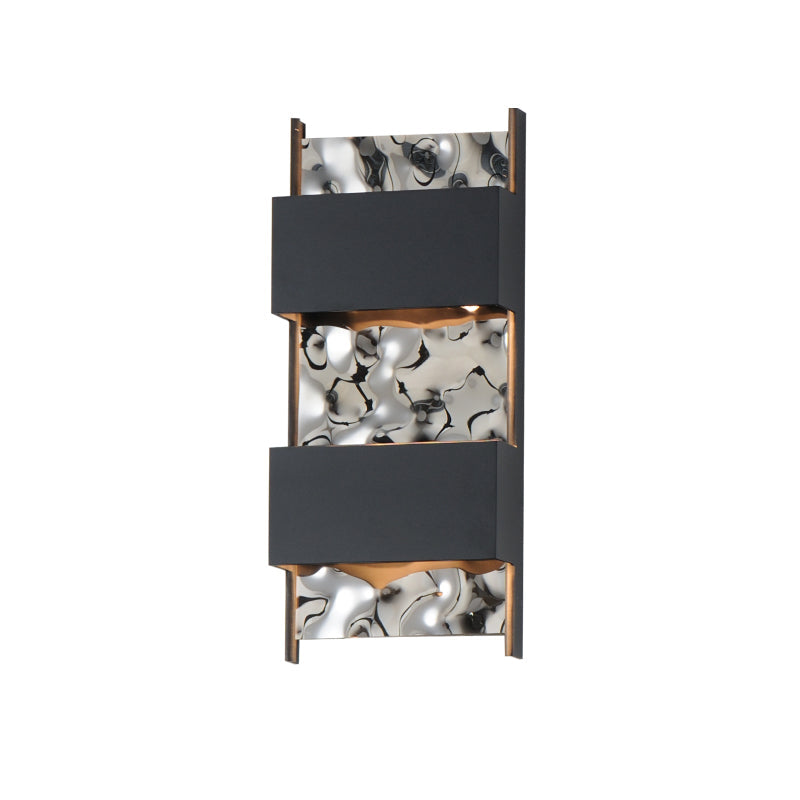 ET2 Contemporary Lighting E30262-125BK Coulee 15" 3-Light Medium LED Outdoor Wall Sconce Light  - Color Temperature: 3000K - Finish: Black