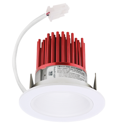 Elco Lighting E314C0827W2 3" LED Light Engine with Baffle Trim, Wattage 9.6W, Color Temperature 2700K, Lumens 850 lm, Beam Angle 60°, All White