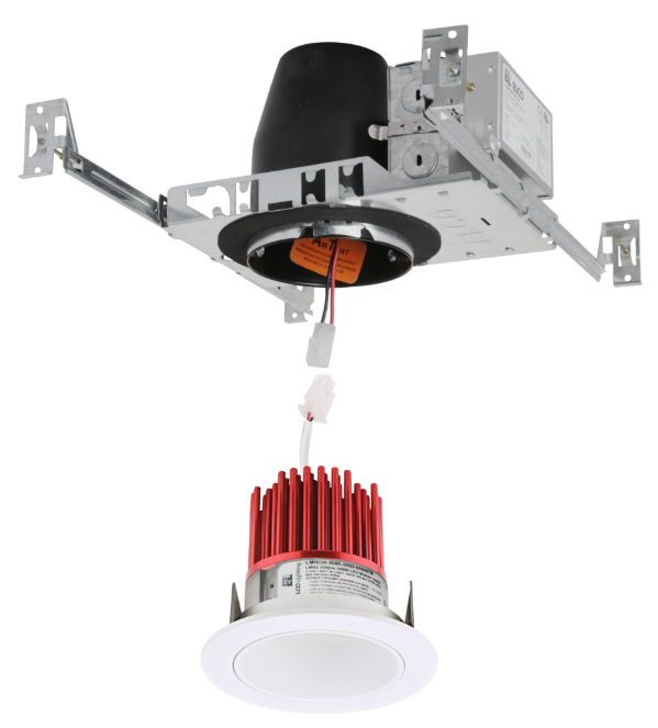 Elco Lighting E314C10SDBB 3″ LED Light Engine with Baffle Trim, 1000 lm, Sunset Dim, 60° Beam, All Black Finish