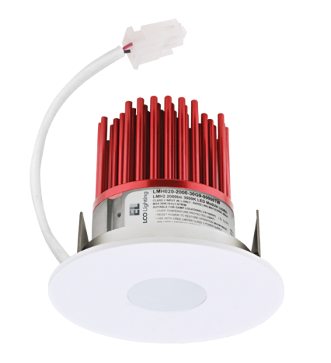 Elco Lighting E329C0830W2 3" LED Light Engine with Pinhole Trim, Wattage 9.6W, Color Temperature 3000K, Lumens 850 lm, Beam Angle 60°, All White