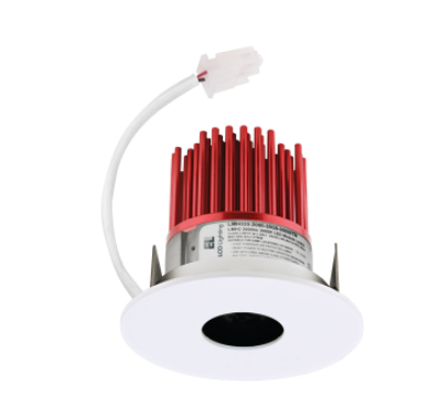 Elco Lighting E329C0835B 3" LED Light Engine with Pinhole Trim, CCT 3500K, 850 lm, Beam Angle 60° All Black Finish