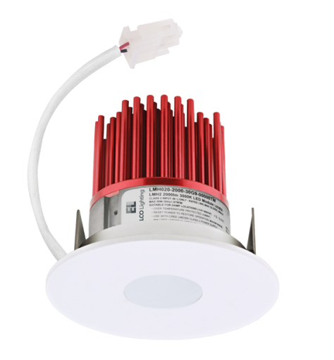 Elco Lighting E329C1030W2 3" LED Light Engine with Pinhole Trim, Wattage 11W, Color Temperature 3000K, Lumens 1000 lm, Beam Angle 60°, All White