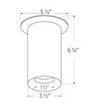 Elco Lighting E36FS-0930 3″ Koto Sylo™ Surface Mount, Color Temperature 3000K, Lumens 950 lm, 38° Beam Angle, All Silver