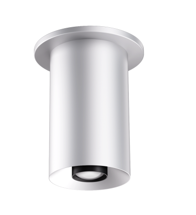 Elco Lighting E36FS-0740-FC 3" Sylo™ Surface Mount with Koto™ Focus Module, Color Temperature 4000K, Lumens 860 lm, Adjustable Beam Angle 18° - 50°, All Silver