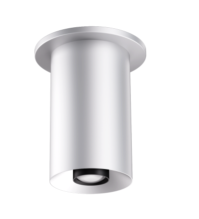 Elco Lighting E36FS-0735-FC 3" Sylo™ Surface Mount with Koto™ Focus Module, Color Temperature 3500K, Lumens 830 lm, Adjustable Beam Angle 18° - 50°, All Silver