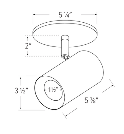 Elco Lighting E36MS-1540 3″ Koto Sylo™ Monopoint, Color Temperature 4000K, Lumens 1500 lm, Dimming Triac/ELV, Beam Angle 38°, All Silver