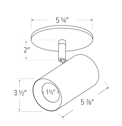 Elco Lighting E36MB-11SD 3″ Koto Sylo™ Monopoint, Color Temperature SunsetK, Lumens 1150 lm, 38° Beam Angle, All Black