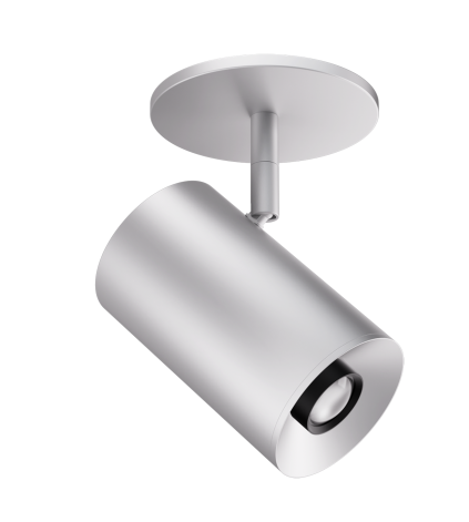 Elco Lighting E36MS-0735-FC 3″ Sylo™ Monopoint with Koto™ Focus Module, Color Temperature 3500K, Lumens 830 lm, Adjustable Beam Angle 18° - 50°, All Silver