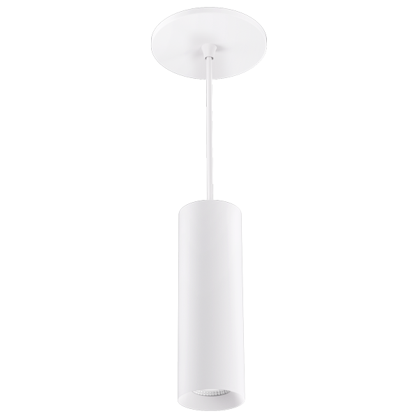 Elco Lighting EE36PW-1530-N 3" Koto Sylo™ LED Pendant, 14.7W, 1500 Lumens, 3000K, 95+ CRI, 25º Beam Angle, Triac / ELV Dimmable, Damp Rated, White Finish