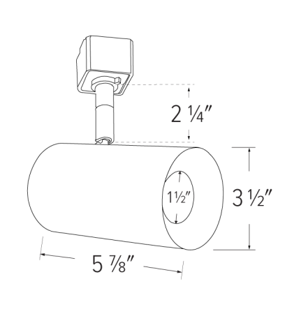 Elco Lighting E36TW-0727-T 3″ Koto Sylo™ Track Head, Color Temperature 2700K, Lumens 825 lm, 38° Beam Angle, All White