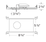 Elco Lighting E3KCL10IC 3″ Canless Koto™ IC New Construction Frame, Lumens 950 lm, Wattage 11.9W, Dimming Triac/ELV