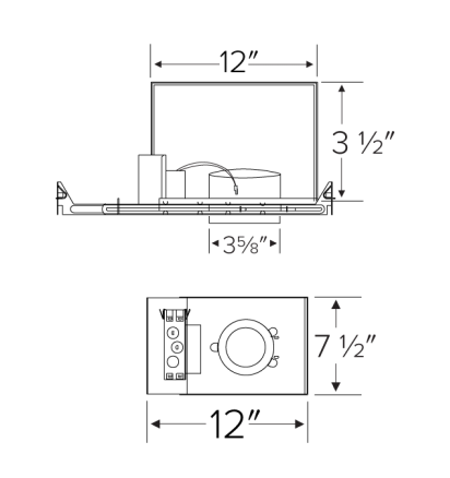 Elco Lighting E3LK76ICA-S 3" Koto™ Architectural Shallow Maximum Adjustability IC Airtight Housing, Wattage 14.7W, Triac/ELV