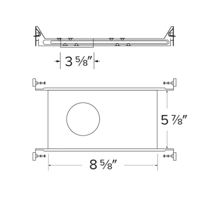 Elco Lighting E3LKF1 3" Canless Koto™ Plaster New Construction Frame for LED Module & Remodel IC Power Pack