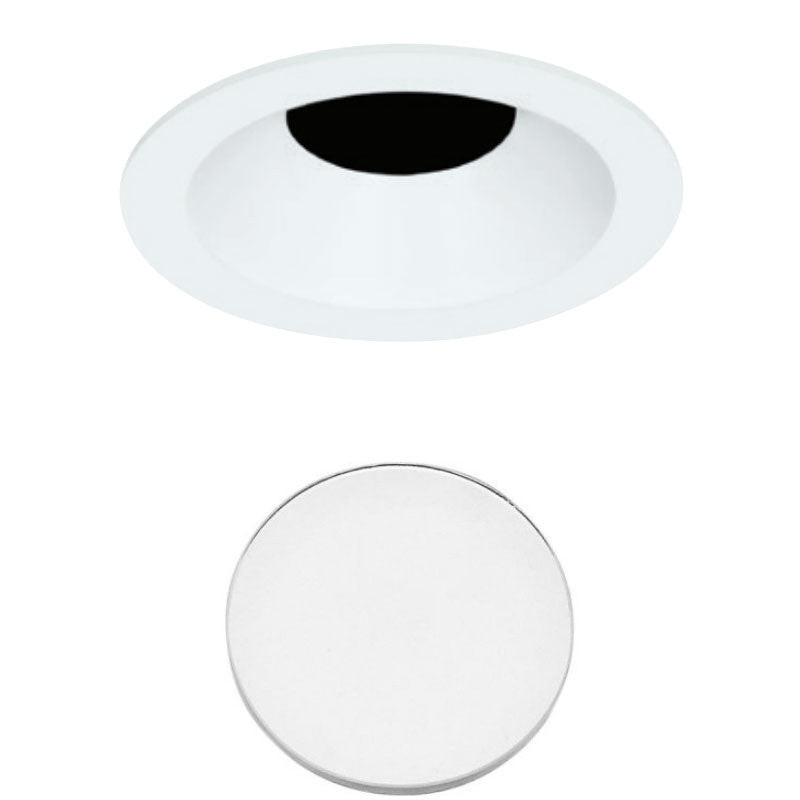 Visual Comfort Architectural E3RFB-LW Element 3" Round Trim, Flanged up to 1" Ceiling Thickness, Lensed, White Finish