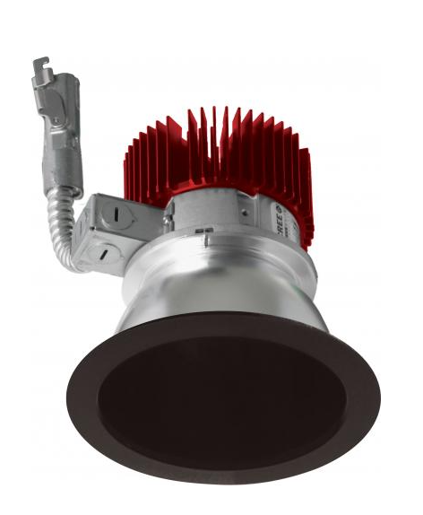 ELCO Lighting E410L0827B2 4" Reflector LED Light Engine Trims 8.8W, 2700K, 850lm, 60 Deg, All Black Finish