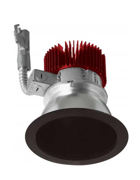 ELCO Lighting E410L0840B2 4" Reflector LED Light Engine Trims 8.8W, 4000K, 850lm, 60 Deg, All Black Finish