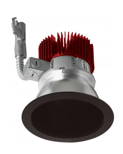 Elco Lighting E410L2027B2 4" Reflector LED Light Engine Trims, CCT 2700K, Lumens 2000 lm, Beam Angle 60 Degree, All Black Finish