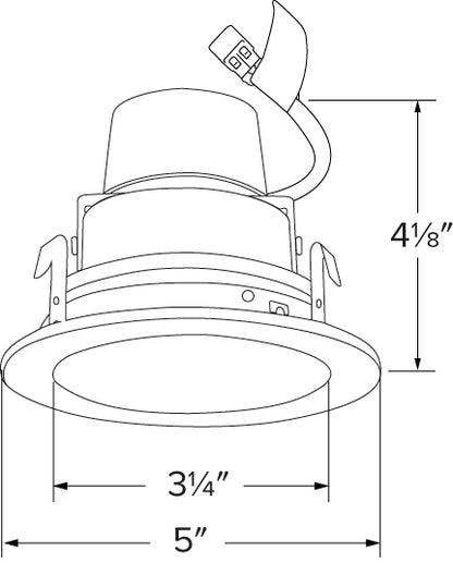 Elco Lighting E410R0830MW 4" LED Module & Driver with Reflector Trim - 11.4W - 850 lm - 3000K - 60° - Matte White
