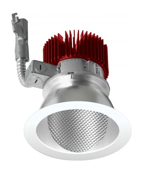 ELCO Lighting E411L0830W2-N 4" LED Light Engine with Wall Wash Trim, 8.8W , 3000K , 850lm, 60° All White Finish