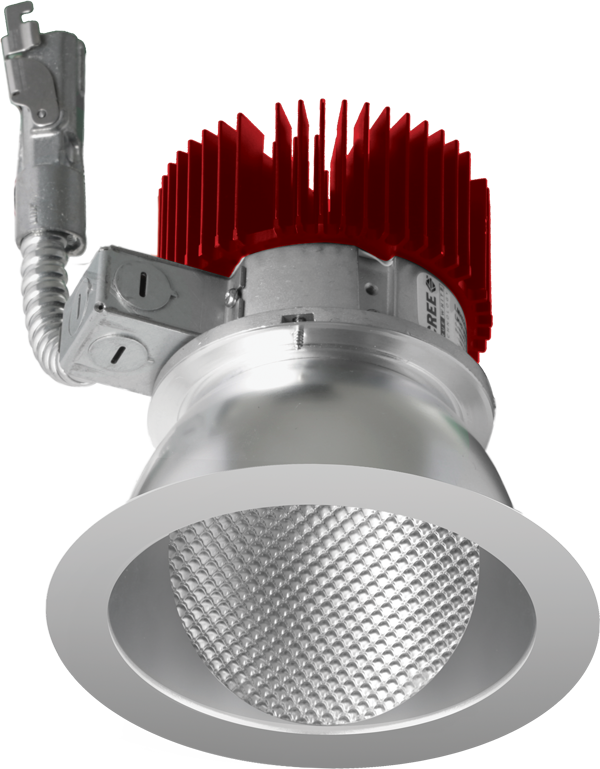Elco Lighting E411L2030HW2 4″ LED Light Engine With Wall Wash Trim, 2000 lm, 3000K CCT, 2 Gen, Beam Angle 60°, Haze with White Trim Finish