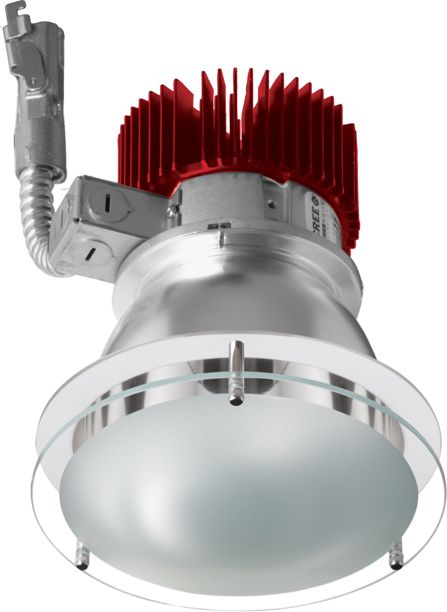 Elco Lighting E412L1650C2 4" LED Light Engine with Drop Glass Trim - Color Temp. 5000K - 18 Watt - 1600 Lumens - Generation 2 - Chrome