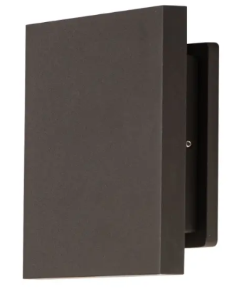 ET2 Contemporary Lighting E41388-BK Alumilux Tau LED Outdoor Wall Sconce, Color Temperature 3000K, 490 Lumens, Voltage 120V, Black Finish