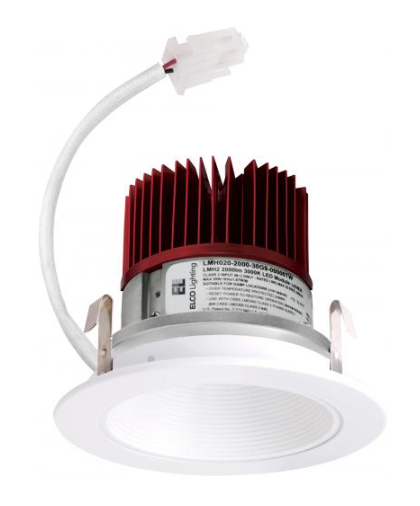 Elco Lighting E414C1650W2-F 4" LED Light Engine with Baffle Trim, Wattage 18W, Color Temperature 5000K, Lumens 1600 lm, Gen 2, Beam Angle 38°, All White