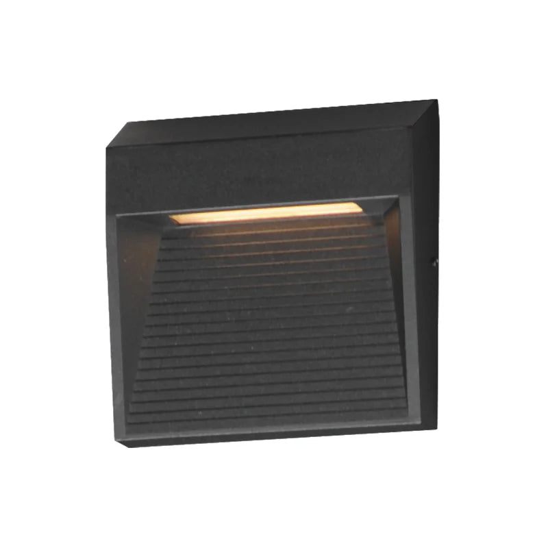 ET2 Contemporary Lighting E41552-BK 5" Steppes LED Outdoor Wall Sconce Light - Finish: Black