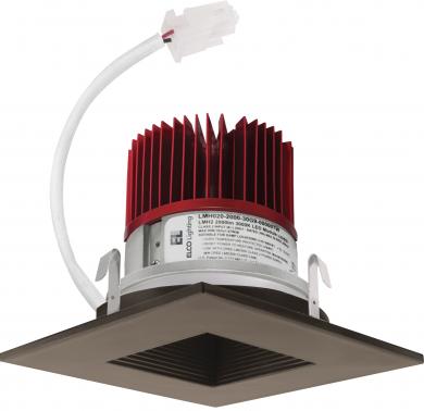 Elco Lighting E415C1640BZ2 4″ LED Light Engine With Wall Wash Trim, 1600 lm, 4000K CCT, 2 Gen, Beam Angle 60°, All Bronze Finish