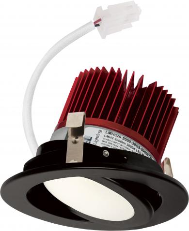 Elco Lighting E418C0827BB2 4" LED Light Engine with Adjustable Trim, 850 lm, 2700K CCT, 2 Gen, Beam Angle 60°, All Black Finish