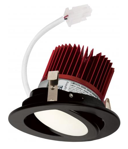 Elco Lighting E418C1650BB2-S 4" LED Light Engine with Adjustable Trim, Wattage 18W, Color Temperature 5000K, Lumens 1600 lm, Gen 2, Beam Angle 15°, All Black