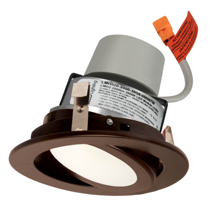 Elco Lighting E418R08SDBZ-F 4" LED Module & Driver with Adjustable Trim, Wattage 11.4W, Color Temperature Sunset, Lumens 850 lm, Voltage 120V, Dimming Triac/ELV, Beam Angle 38°, All Bronze