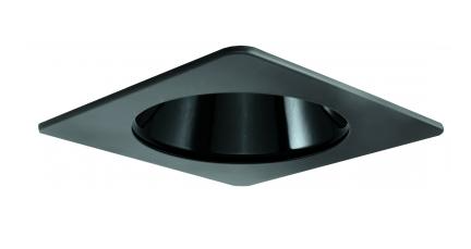 Elco Lighting E420C12SDBB 4" LED Light Engine with Square Reflector Trim, Wattage 12.88W, Color Temperature Sunset, Lumens 1250 lm, Beam Angle 60° All Black