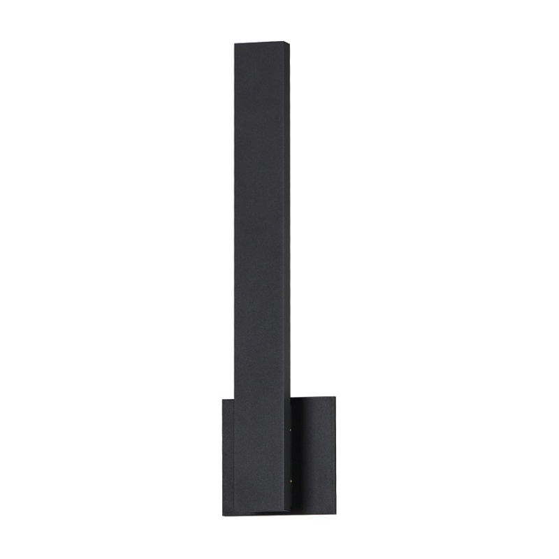 ET2 Contemporary Lighting E42341-BK Alumilux 18" 1-Light Line Tall LED Outdoor Wall Sconce Light - Color Temperature: 5CCT Selectable - Finish: Black