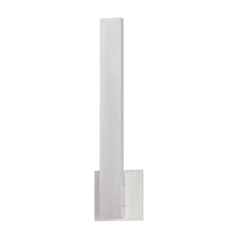 ET2 Contemporary Lighting E42341-SA Alumilux 18" 1-Light Line Tall LED Outdoor Wall Sconce Light - Color Temperature: 5CCT Selectable - Finish: Satin Aluminum