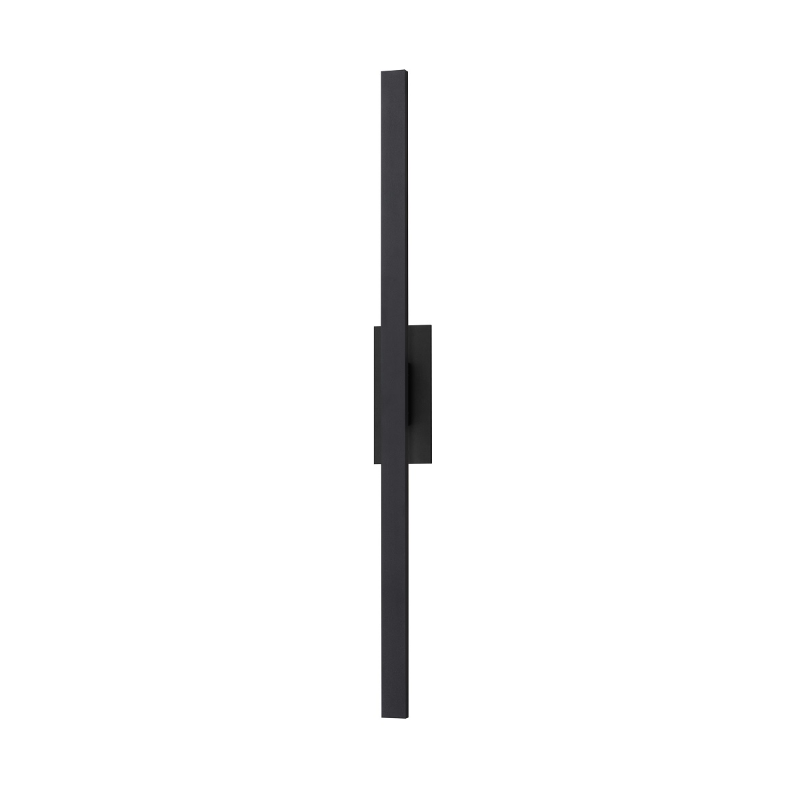 ET2 Contemporary Lighting E42344-BK Alumilux 51" 2-Light Line Tall LED Outdoor Wall Sconce Light - Color Temperature: 5CCT Selectable - Finish: Black