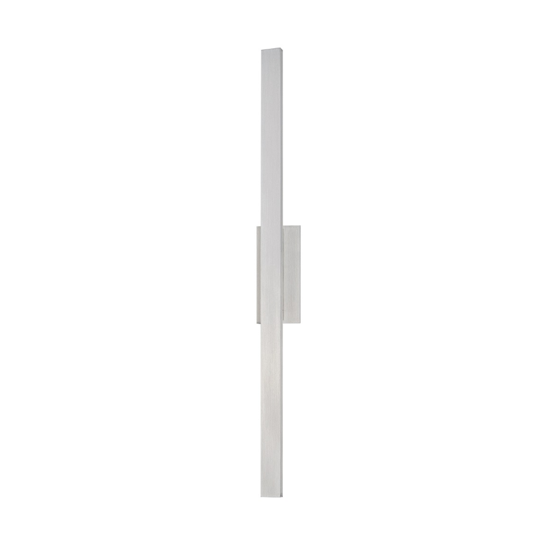 ET2 Contemporary Lighting E42344-SA Alumilux 51" 2-Light Line Tall LED Outdoor Wall Sconce Light - Color Temperature: 5CCT Selectable - Finish: Satin Aluminum