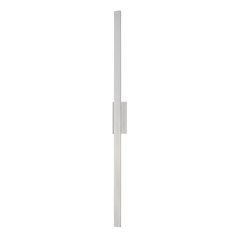 ET2 Contemporary Lighting E42348-SA Alumilux 96" 2-Light Line Tall LED Outdoor Wall Sconce Light - Color Temperature: 5CCT Selectable - Finish: Satin Aluminum