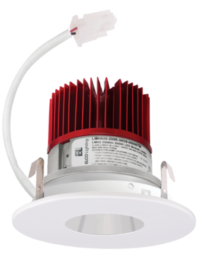 Elco Lighting E429C0835W2 4" LED Light Engine with Pinhole Trim, CCT 3500K, Lumens 850 lm, Beam Angle 60 Degree, All White