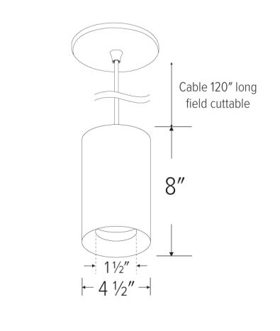 Elco Lighting E42PB-1124 4″ Koto Sylo™ Pendant, Color Temperature 2400K, Lumens 1060 lm, Dimming Triac/ELV, Beam Angle 38°, All Black