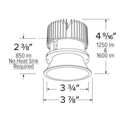 Elco Lighting E430C1240BZ2 4 Inches LED Light Engine with Trimless Reflector, Lumens 1250lm, Color Temperature 4000K, All Bronze Finish