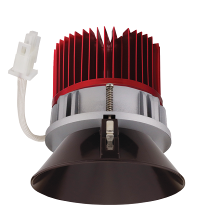 Elco Lighting E430C1240BZ2 4 Inches LED Light Engine with Trimless Reflector, Lumens 1250lm, Color Temperature 4000K, All Bronze Finish