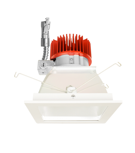 Elco Lighting E440L1227H2 4 Inch Square Reflector LED Light Engine Trims Haze with White Trims Watt 12.8W Lumens 1250lm, CCT 2700K